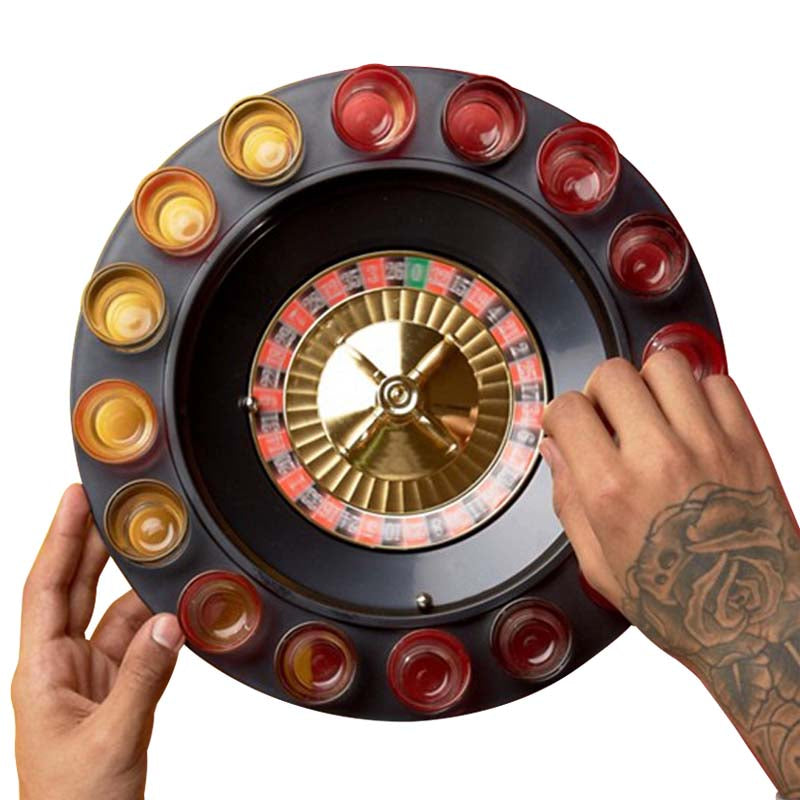 Ruleta Shots Juego De Mesa Para Tomar Spinning 16 Piezas HD4872